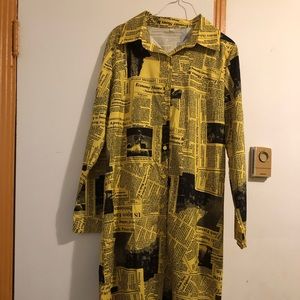 Long Sleeves Fashion Blouse Yellow